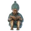 Story Book Girl Bronze Statue