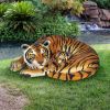 Bengal Tigress With Cub Statue