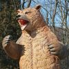 Growling Grizzly Bear Statue