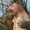 Growling Grizzly Bear Statue