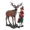 Red Deer Buck Statue With Base