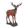 Red Deer Buck Statue With Base