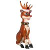 Giant Sitting Red Nosed Reindeer Statue