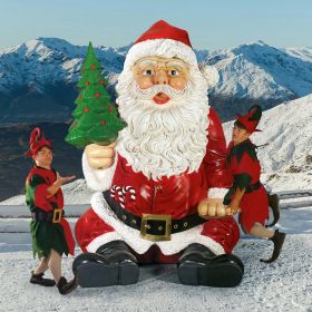 Giant Sitting Santa Claus Statue