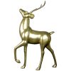 Santas Gold Prancing Reindeer Statue