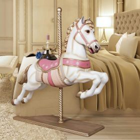 Carousel Horse White & Pink