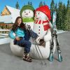 Powder Pals Holiday Snowman Bench