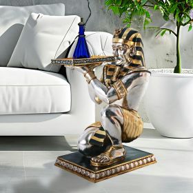 Silver Pharaohs Kneeling Servant Table