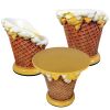 S/2 Ice Cream Cone Chairs & Table