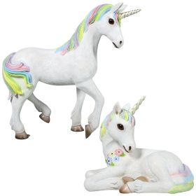 S/2 Magical Mystical Unicorn Statues