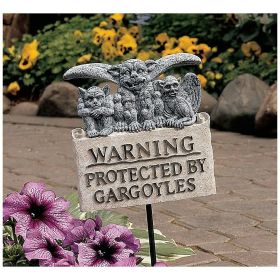 Gargoyle Warning Plaque