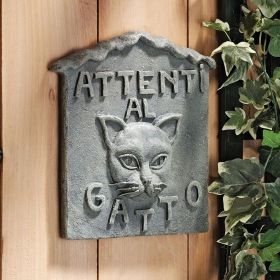 Beware Of Cat/Attenti Al Gatto Plaque