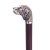 Hunting Dog Pewter Handle Walking Stick