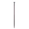 Ornate Ball Pewter Handle Walking Stick