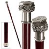 Ornate Pill Box Walking Stick