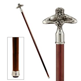 Bacchus Pewter Walking Stick