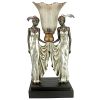 Art Deco Peacock Maidens Lamp