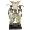 Art Deco Peacock Maidens Lamp