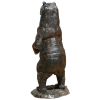 Standing Black Bear Bronze Statue