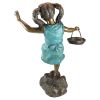 Skipping Flower Girl With Basket Bronze