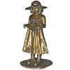 Beulahs Sundress Girl Reading Bronze