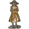 Beulahs Sundress Girl Reading Bronze