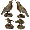 S/4 Bronze Quail Statues