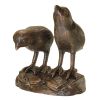 S/4 Bronze Quail Statues