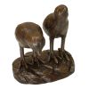 S/4 Bronze Quail Statues