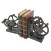 Industrial Gear Iron Bookends