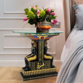 Tut The Pharaoh Glass Top Table