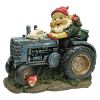 Bunny On Board Tractor Gnome Statue