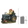 Bunny On Board Tractor Gnome Statue