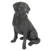 Black Labrador Retriever Dog Statue