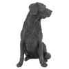 Black Labrador Retriever Dog Statue