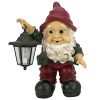 Edison With Solar Lantern Gnome Statue