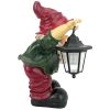 Edison With Solar Lantern Gnome Statue