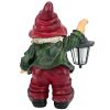 Edison With Solar Lantern Gnome Statue