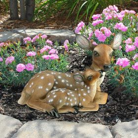 Mothers Love Doe & Fawn Statue