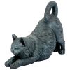 Playful Cat Stretching Statue