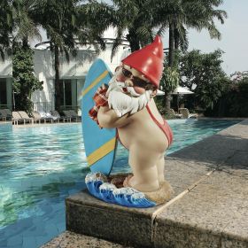 The Shredder Surfer Dude Gnome Statue