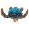 Large Blue Sea Turtle Statue