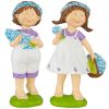 Set Of 2 Bluebonnet Twin Statues