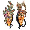 S/2 Masks With Butterfly & Peacock