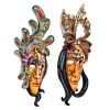 S/2 Masks With Butterfly & Peacock