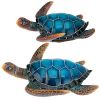 S/2 Blue Sea Turtle Statues