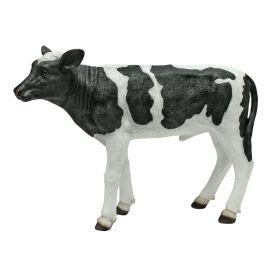 Country Boy Standing Cow Statue