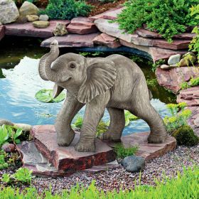 Gray Baby Elephant Statue