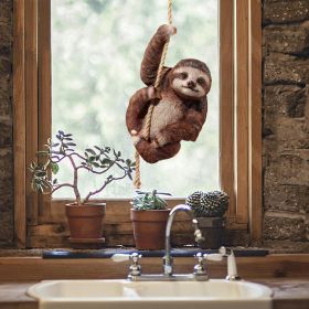 Sloth Hanging From Rope