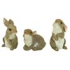 S/3 Baby Bunny Rabbit Den Statues